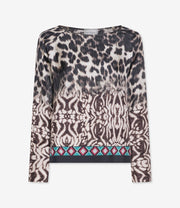 ALOE TOP IN SETA STAMPA ANIMALIER