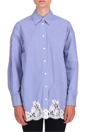 LONG SHIRT WITH LACE AND STUDS