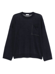 MAGLIA IN LINO CON SHINY POCKET DETAIL