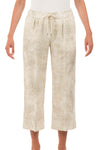 PRINTED LINEN TROUSERS