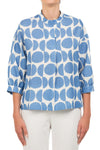 LINEN BLOUSE WITH CIRCLE PRINT