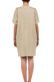 CREW NECK COTTON DRESS