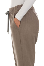 PANTALONE PULL UP IN FLANELLA DI LANA VERGINE