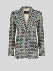 JACQUARD JACKET WITH GEOMETRIC PATTERNS