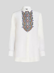 EMBROIDERED CHINESE CREPE SHIRT