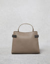 LARGE BAG IN TEXTURE CALFSKIN WITH PRECIOUS BANDS