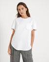 COTTON JERSEY T-SHIRT WITH SHINY TAB