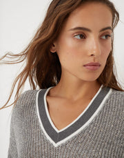 ACTIVE DAZZLING SWEATER IN ENGLISH RIBBED LINEN