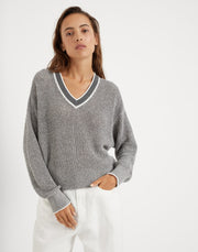 ACTIVE DAZZLING SWEATER IN ENGLISH RIBBED LINEN