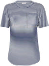 T-SHIRT IN JERSEY RIGATO DI COTONE CON SHINY POCKET DETAIL