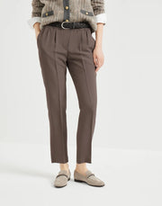 PANTALONE TAILORED JOGGER IN CRÊPE CADY DI SETA E ACETATO