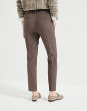 PANTALONE TAILORED JOGGER IN CRÊPE CADY DI SETA E ACETATO