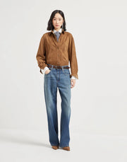PANTALONE CONTEMPORARY LOOSE IN DENIM AUTHENTIC CON MONILE