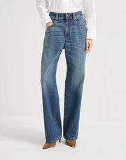 PANTALONE CONTEMPORARY LOOSE IN DENIM AUTHENTIC CON MONILE
