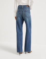 PANTALONE CONTEMPORARY LOOSE IN DENIM AUTHENTIC CON MONILE