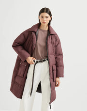 PIUMINO IN TAFFETÀ IDROREPELLENTE COTONE TECHNO CAPPUCCIO STACCABILE E SHINY ZIPPER