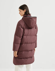 PIUMINO IN TAFFETÀ IDROREPELLENTE COTONE TECHNO CAPPUCCIO STACCABILE E SHINY ZIPPER