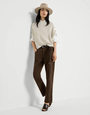 PANTALONE CINQUE TASCHE STRAIGHT IN DENIM TINTO CON SHINY BARTACK