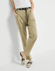 LIGHTWEIGHT POPLIN TRACK PANTS WITH FIVE POCKETS AND CHARM