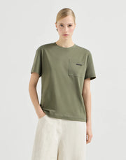 T-SHIRT IN JERSEY DI COTONE CON SHINY TAB