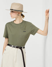 T-SHIRT IN JERSEY DI COTONE CON SHINY TAB