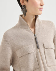 OUTERWEAR IN MAGLIA DOUBLE DI COTONE DIAMANTE