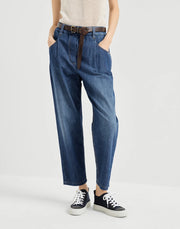 FIVE-POCKET PANTS IN LIGHT DENIM