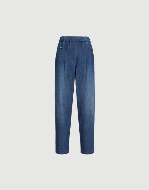 FIVE-POCKET PANTS IN LIGHT DENIM