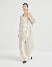 LONG SPARKLING NET CARDIGAN IN COTTON