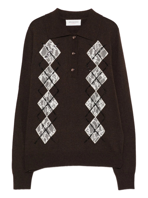 POLO A ROMBI E PAILLETTES