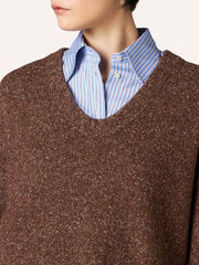 PULLOVER OVERSIZE IN LANA DONEGAL E SETA