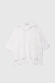 CAMICIA POLO OVER CON LOGO DI PIZZO