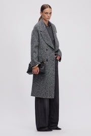 CAPPOTTO IN TWEED LANA DOUBLE CON LOGO GIOIELLO