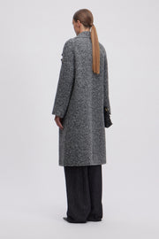 CAPPOTTO IN TWEED LANA DOUBLE CON LOGO GIOIELLO