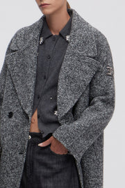 CAPPOTTO IN TWEED LANA DOUBLE CON LOGO GIOIELLO