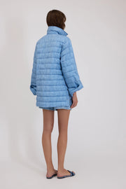 PIUMINO STAMPA JEANS CON LOGO