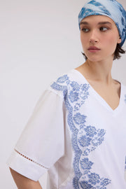 T-SHIRT CON PIZZO RICAMATO