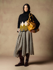 MAGLIA IN PURO CASHMERE CON INTARSIO A ROMBI