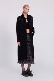 cappotto in lana con ricamo gioiello ermanno firenze 