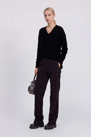 maglia lana cashmere con pizzo su schiena