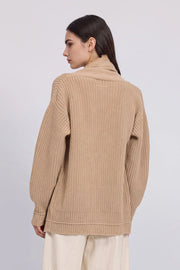 cardigan lana a coste con pizzo ermanno firenze 
