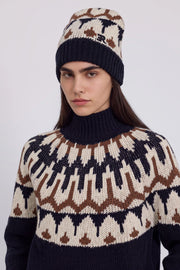 berretto maglia di lana disegno norvegese ermanno firenze scervino