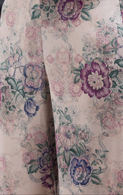 ADANASTR PANTALONI PALAZZO IN SETA STAMPA FLOREALE