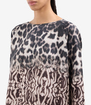 SILK TOP WITH ANIMAL PRINT