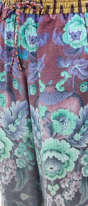 ALOE PANTALONI IN SETA STAMPA FLOREALE