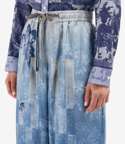 ALOE PALAZZO PANTS IN SILK BUTTERFLY PRINT