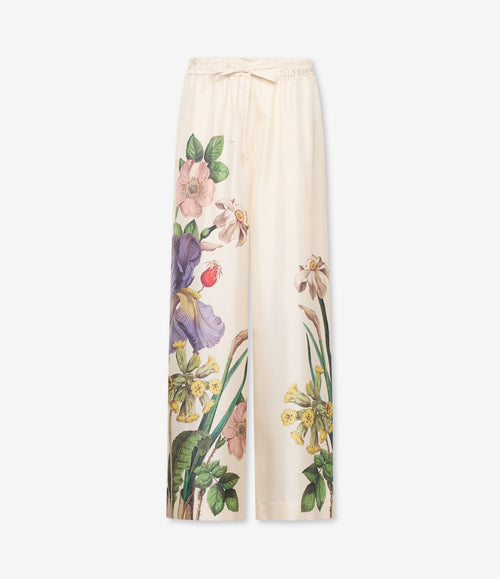 ALOE PANTALONI PALAZZO IN SETA