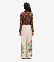ALOE PANTALONI PALAZZO IN SETA