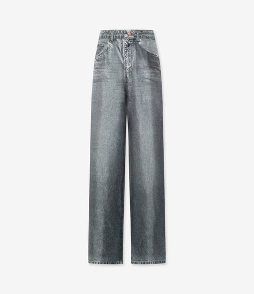 ALOE SILK PANTS FAUX DENIM