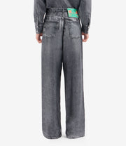 ALOE SILK PANTS FAUX DENIM